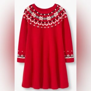 Hanna Andersson Fair Isle Sweater Dress size 130(US8)
